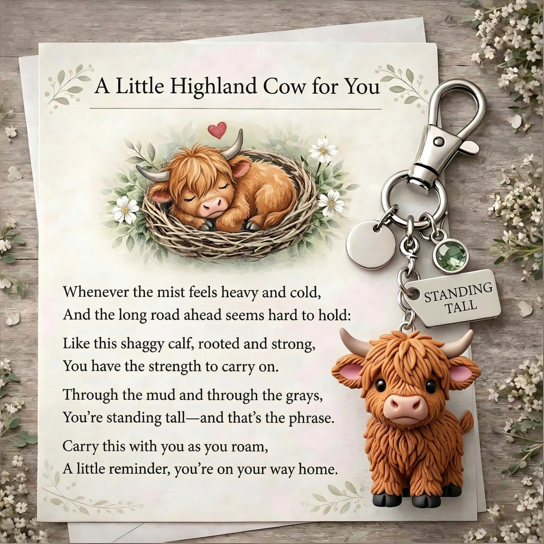 VistaCattle – Meaningful Highland Cow Gift Keychain