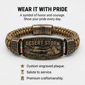 DesertHonor – Veteran Tribute Paracord Bracelet