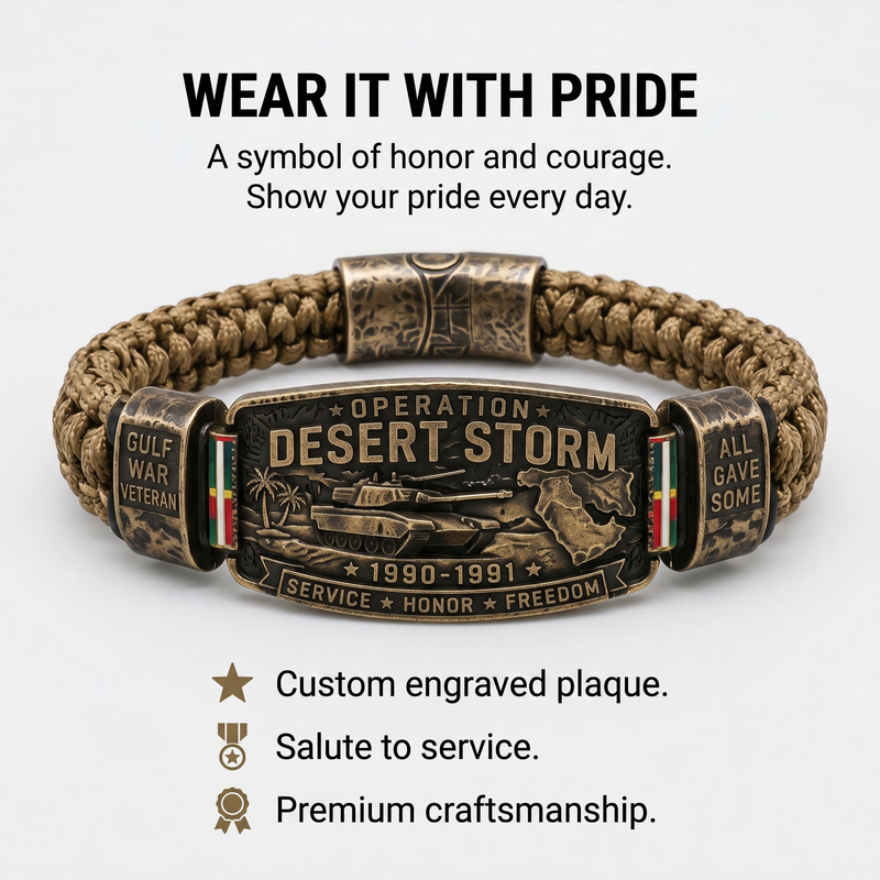 DesertHonor – Veteran Tribute Paracord Bracelet