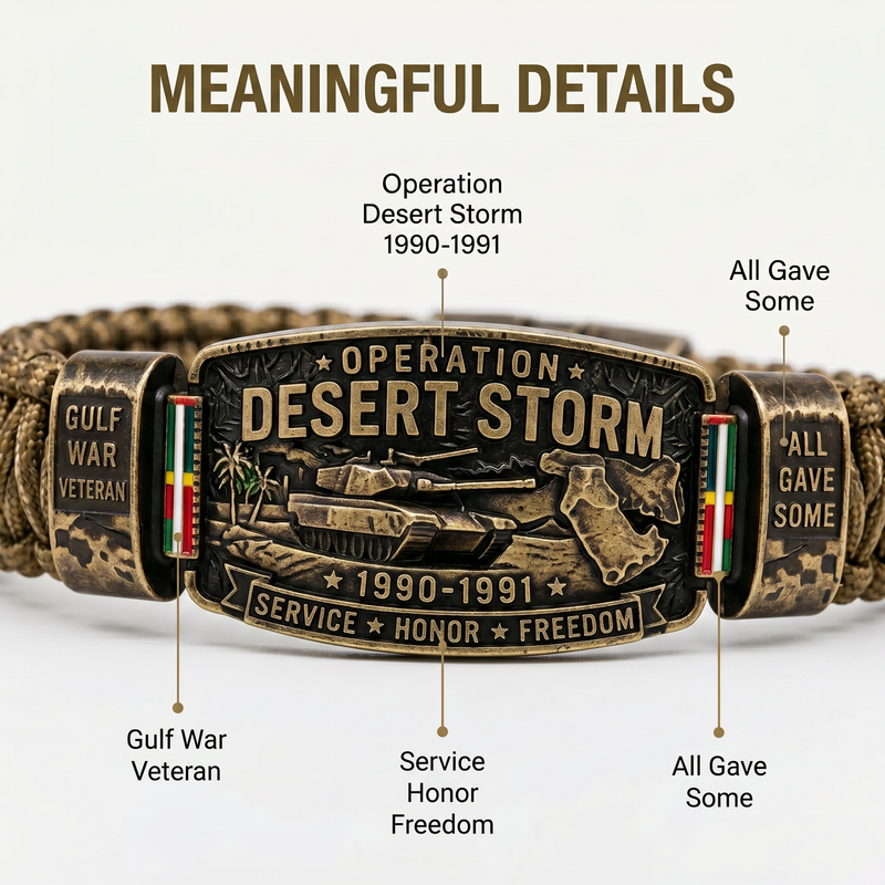 DesertHonor – Veteran Tribute Paracord Bracelet