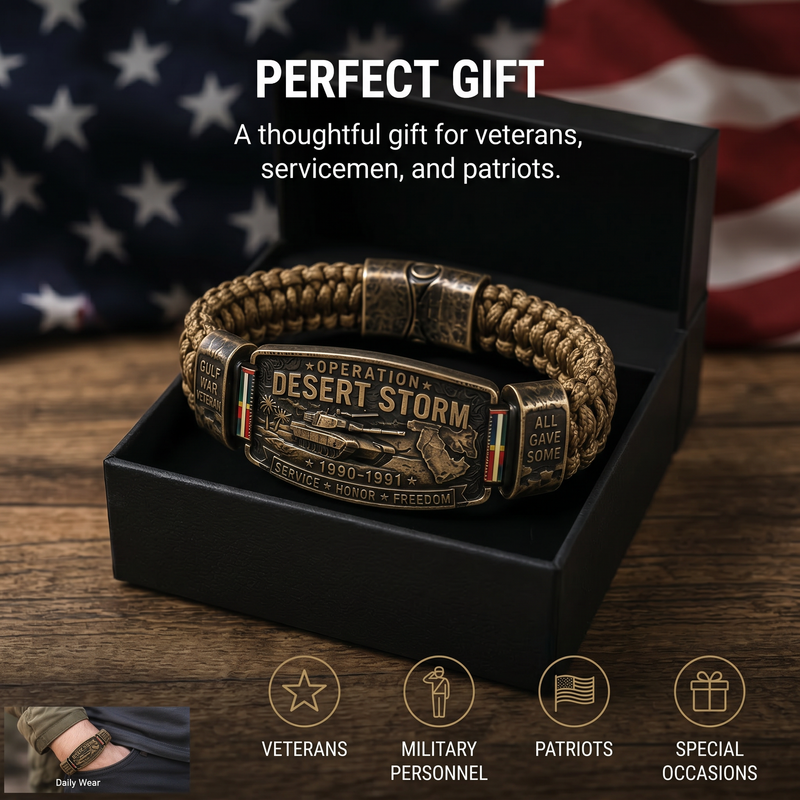 DesertHonor – Veteran Tribute Paracord Bracelet
