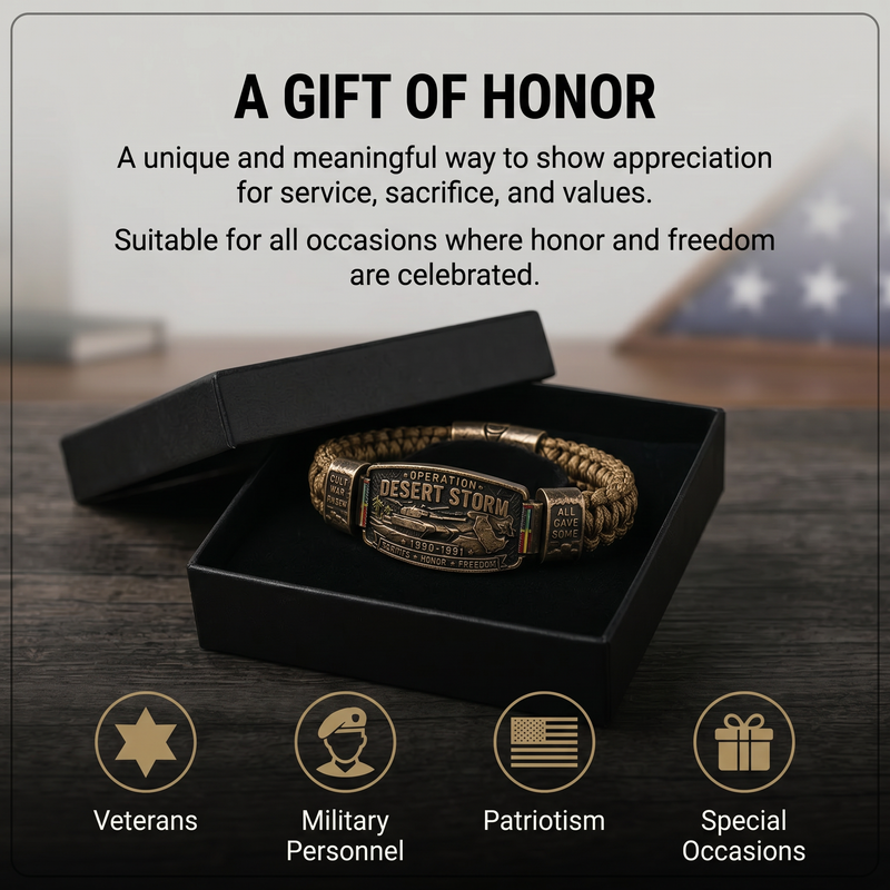 DesertHonor – Veteran Tribute Paracord Bracelet