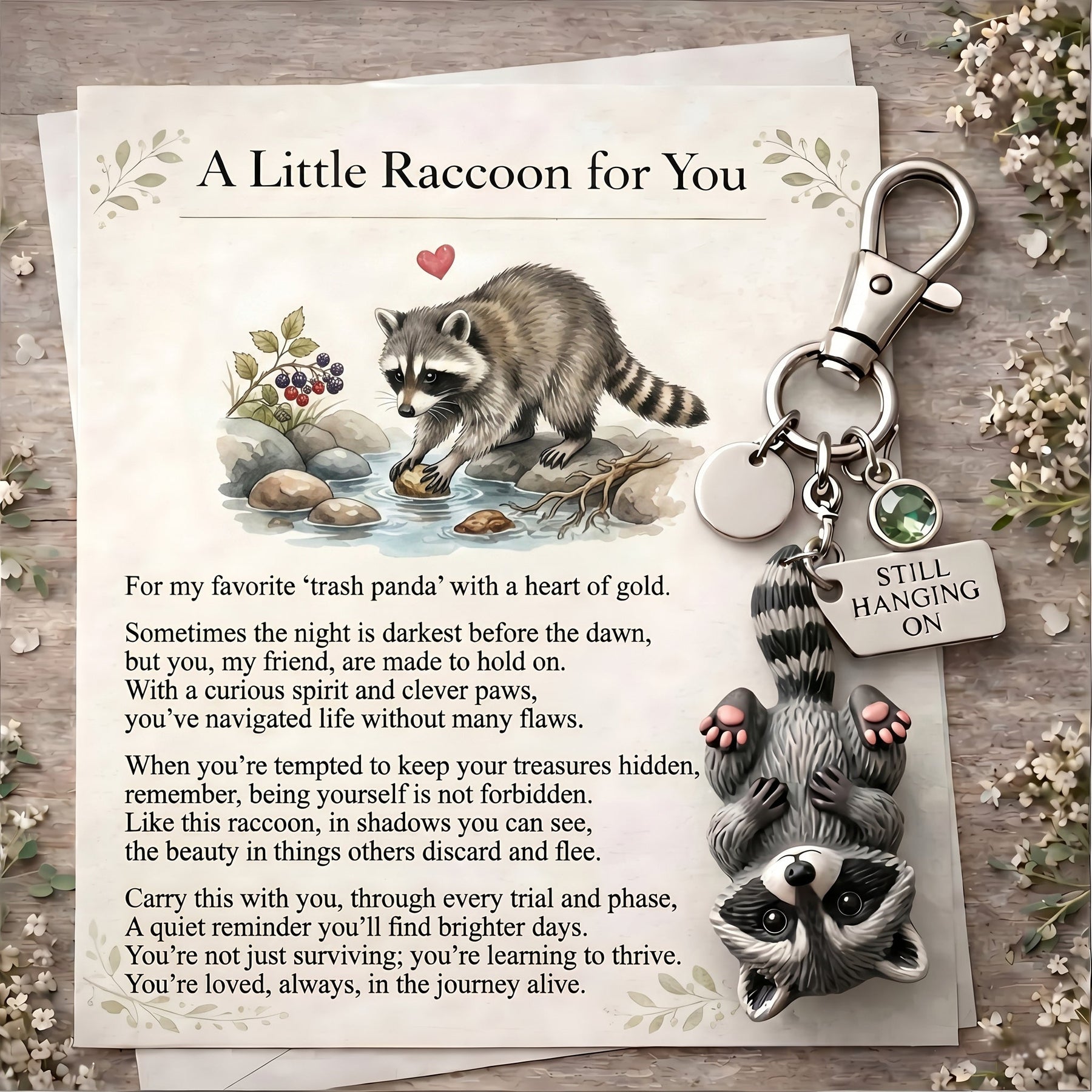 MoodPanda – Funny Trash Panda Keychain