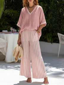 LinenVibe – Casual Linen Cotton Patchwork Outfit
