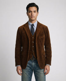 Harrington™ – Vintage Corduroy Blazer & Vest Set