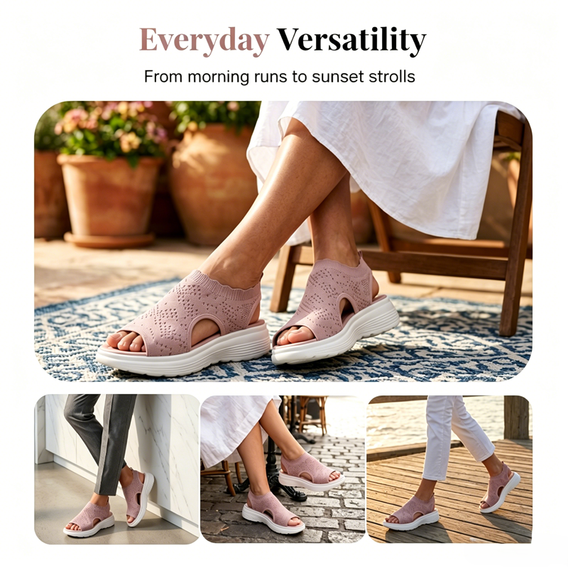 FlexWalk – Breathable Platform Sandals