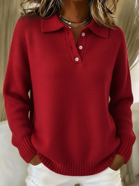 LunaTide – Classic Button Turtleneck Sweater