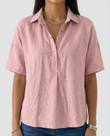 Malin — Linen Relaxed Fit Shirt with Classic Collar