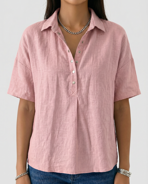 Malin — Linen Relaxed Fit Shirt with Classic Collar