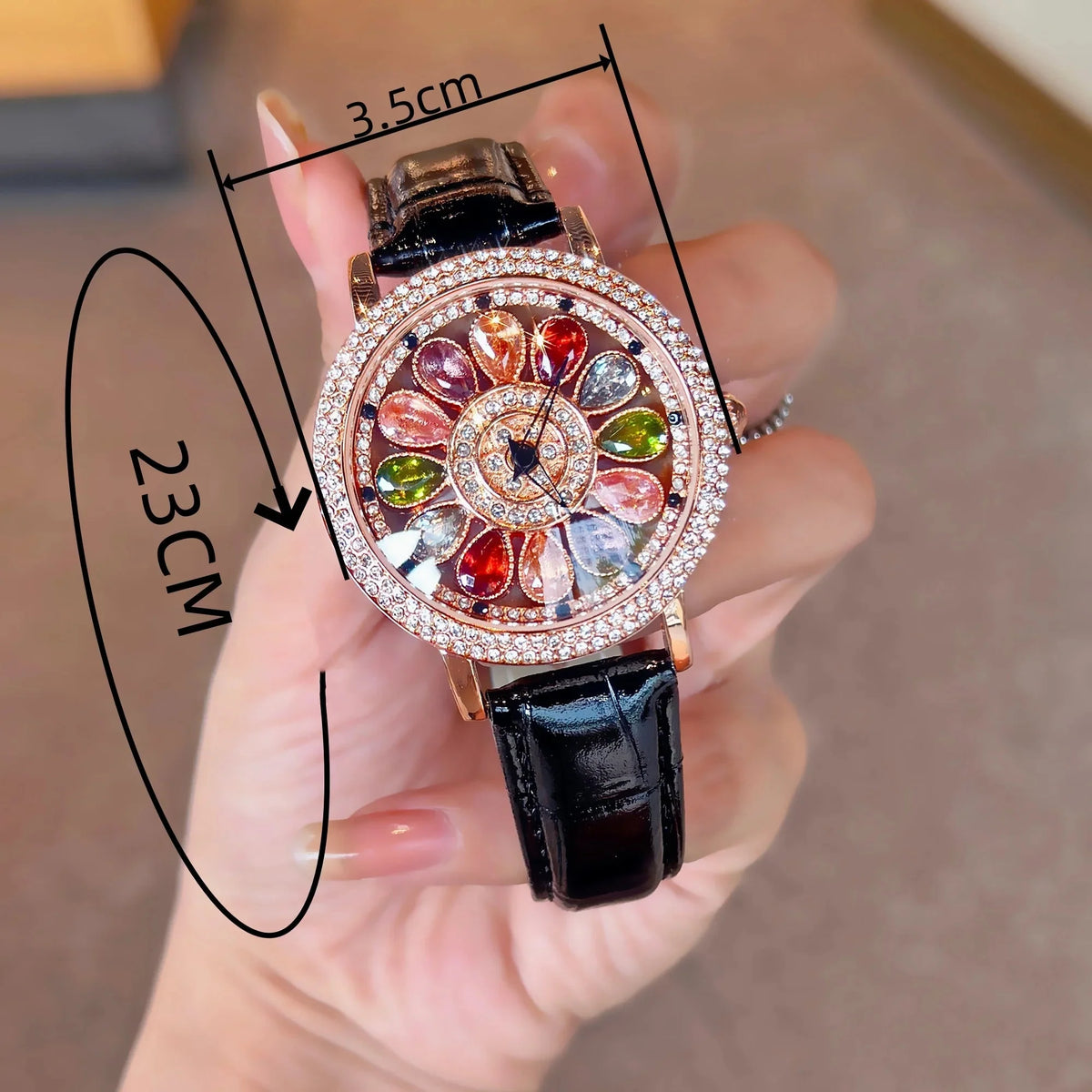 Blush Allure - Red Sunburst Quartz Watch