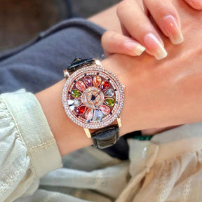 Blush Allure - Red Sunburst Quartz Watch