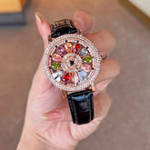 Blush Allure - Red Sunburst Quartz Watch