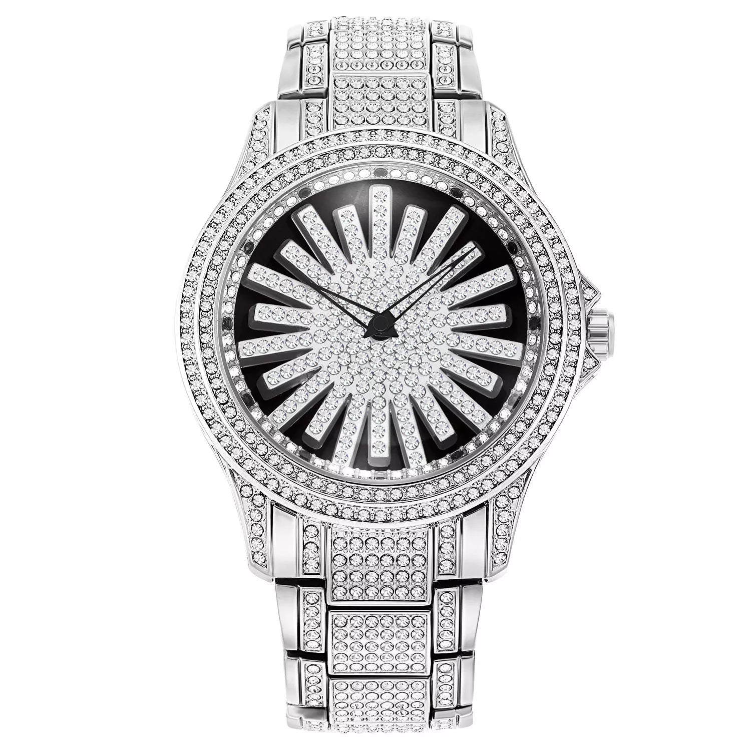 CrownElite – Luxury Rotating Diamond Style Watch