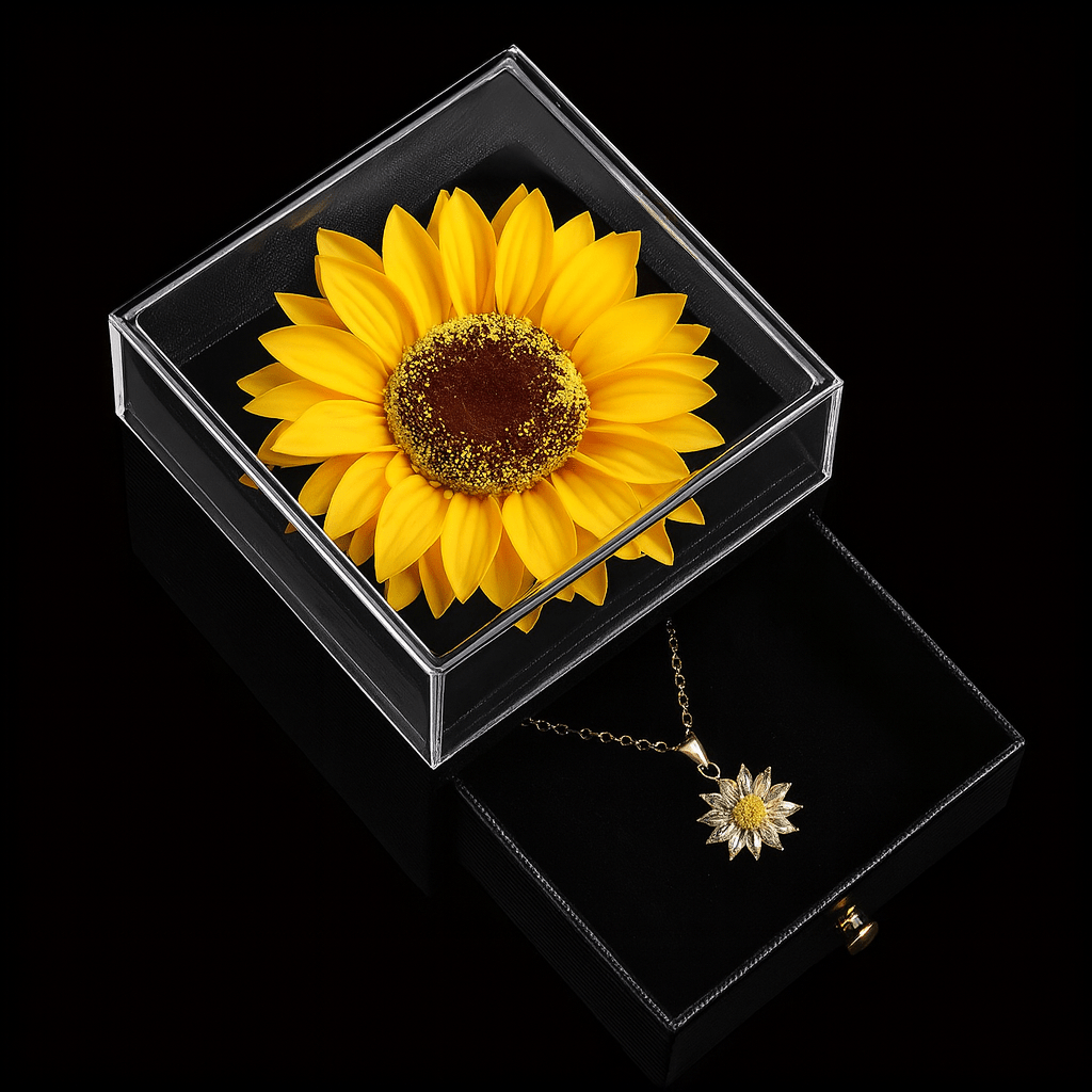 SunLoom – Sunflower Necklace Gift Box Set