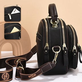 FlexiLuxe – Multi-Compartment PU Leather Handbag