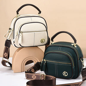 FlexiLuxe – Multi-Compartment PU Leather Handbag
