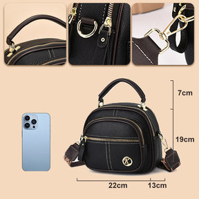 FlexiLuxe – Multi-Compartment PU Leather Handbag