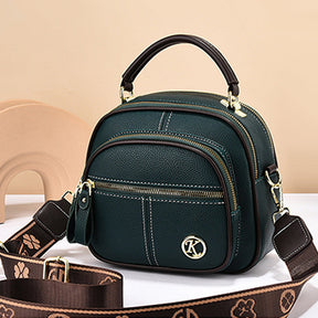 FlexiLuxe – Multi-Compartment PU Leather Handbag