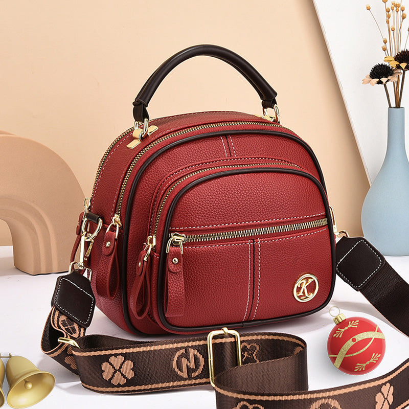 FlexiLuxe – Multi-Compartment PU Leather Handbag