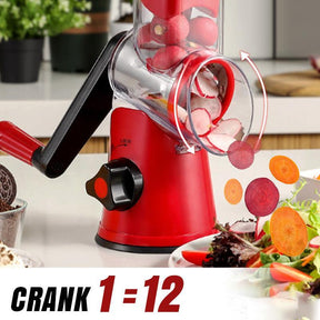 SliceForge – Multifunctional Manual Rotary Grater & Chopper