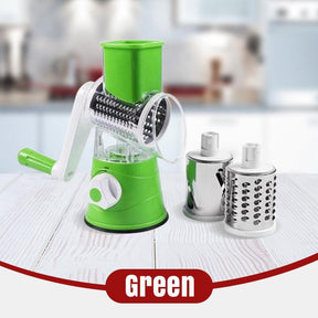 SliceForge – Multifunctional Manual Rotary Grater & Chopper