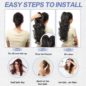 LunaLocks – Glamorous Wave Ponytail Extension