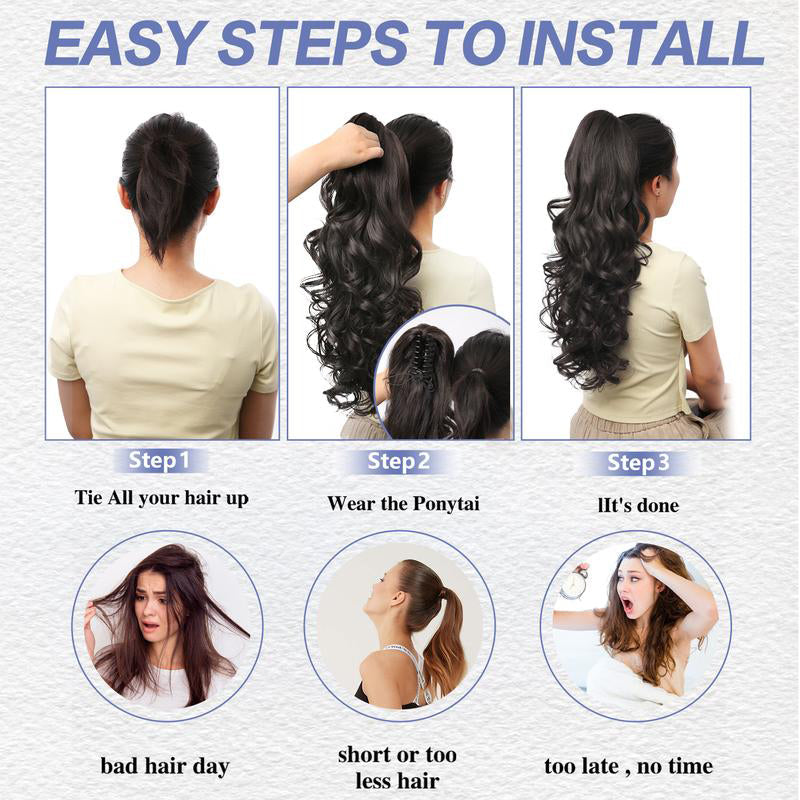 LunaLocks – Glamorous Wave Ponytail Extension