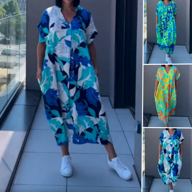 BloomEssence – Women's Printed Comfort Dress