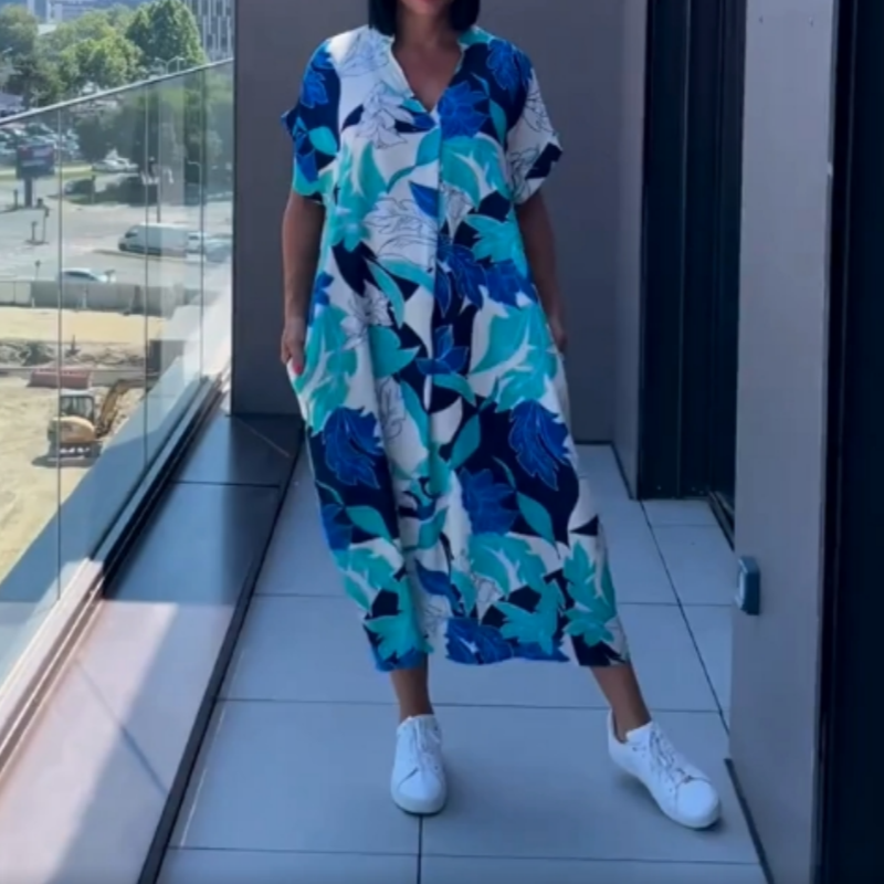 BloomEssence – Women's Printed Comfort Dress