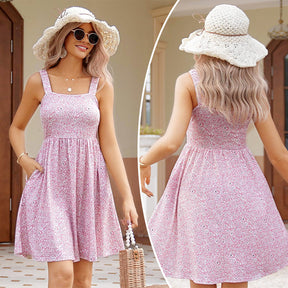 FloraCharm - Square Neck Summer Dress