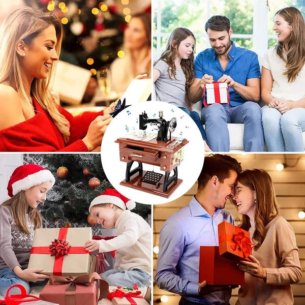 SewMelody – Wooden Sewing Machine Music Box