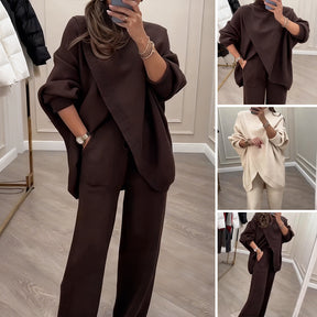 TranquilThreads - Oversized Knit Set – Casual Sophistication
