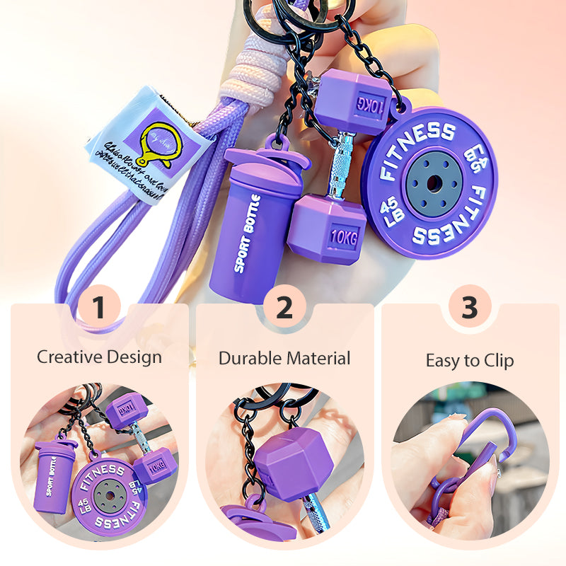 FitCharm – Creative Fitness Themed Keychain