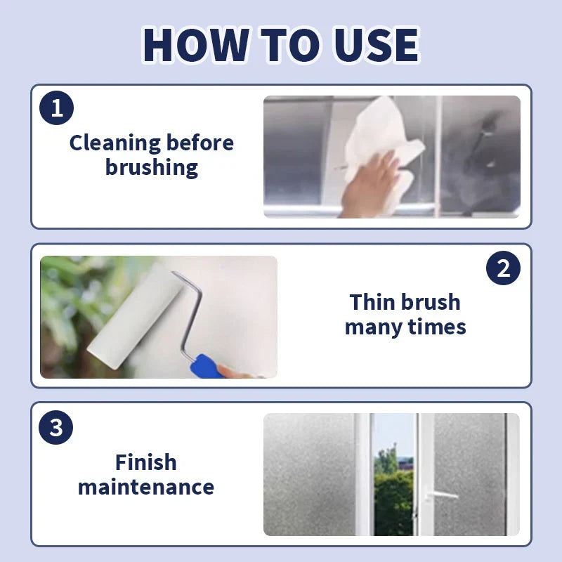 CrystalMist – Waterproof Frosted Window Privacy Paint