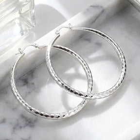 LumiLuxe – Brilliant Diamond Cut Hoop Earrings