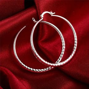 LumiLuxe – Brilliant Diamond Cut Hoop Earrings