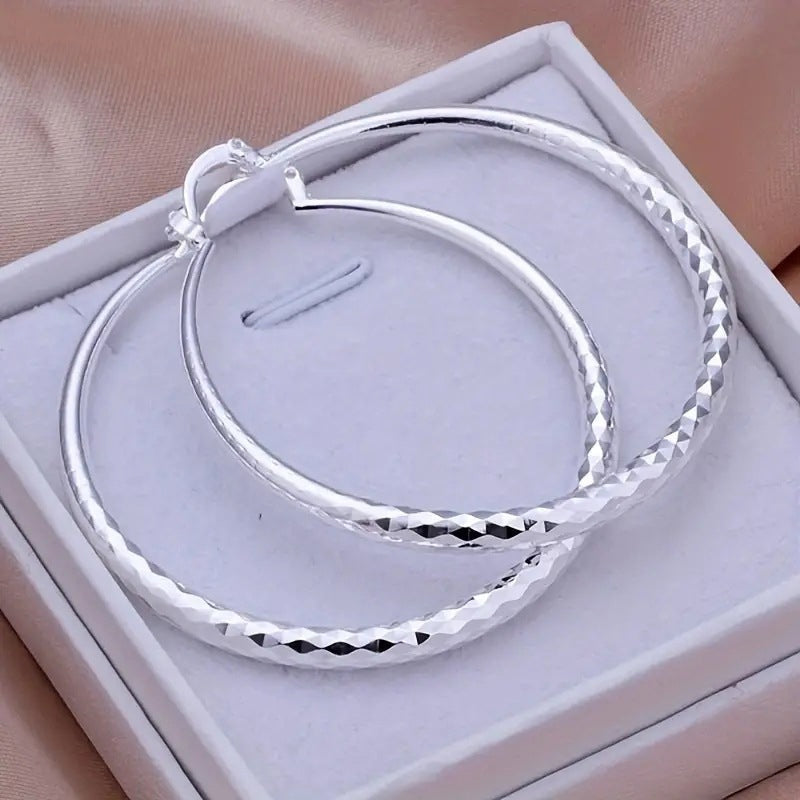 LumiLuxe – Brilliant Diamond Cut Hoop Earrings