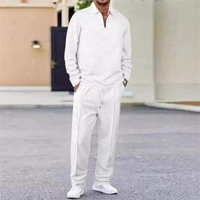 UrbanEase – Breathable Waffle Knit Lounge Set for Men