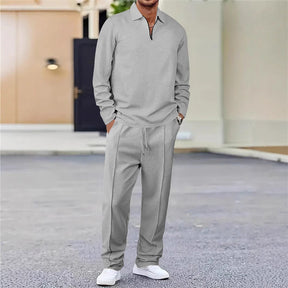 UrbanEase – Breathable Waffle Knit Lounge Set for Men