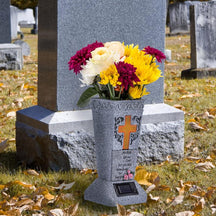 EverGlow -  Memorial Vase Solar Cemetery Flower Holder