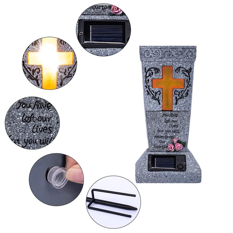 EverGlow -  Memorial Vase Solar Cemetery Flower Holder