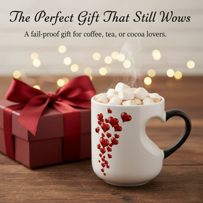 📢📢50% OFF!!!⏰ Color-Changing Ceramic Mug with Heart-Shaped Handle for Valentine's Day 💝✨