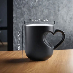 📢📢50% OFF!!!⏰ Color-Changing Ceramic Mug with Heart-Shaped Handle for Valentine's Day 💝✨