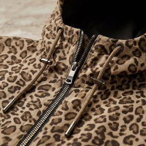 UrbanRoar – Stylish Leopard Print Hooded Sweatshirt