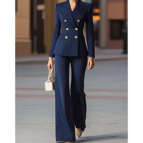 FemmeLine – Women’s Tailored Pinstripe Suit