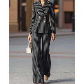 FemmeLine – Women’s Tailored Pinstripe Suit