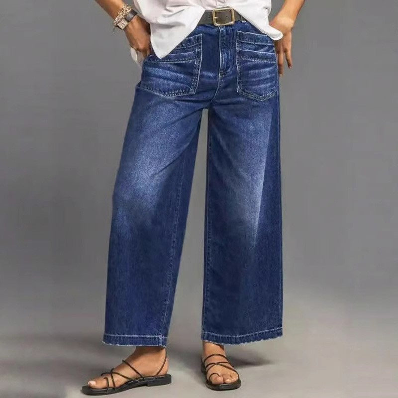 SculptFit – Tummy Control Wide-Leg Jeans
