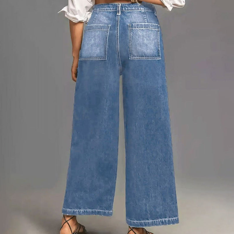 SculptFit – Tummy Control Wide-Leg Jeans
