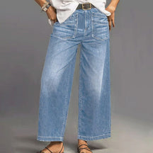 SculptFit – Tummy Control Wide-Leg Jeans