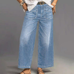 SculptFit – Tummy Control Wide-Leg Jeans